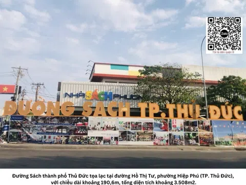 Đường Sách TP. Thủ Đức - công trình hưởng ứng đợt hoạt động cao điểm 500 ngày thi đua chào mừng kỷ niệm 95 Ngày thành lập Đảng Cộng sản Việt Nam sẽ khánh thành ngày 22.12